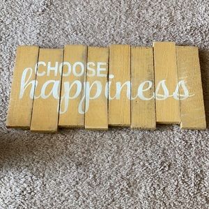 Choose Happiness wooden sign